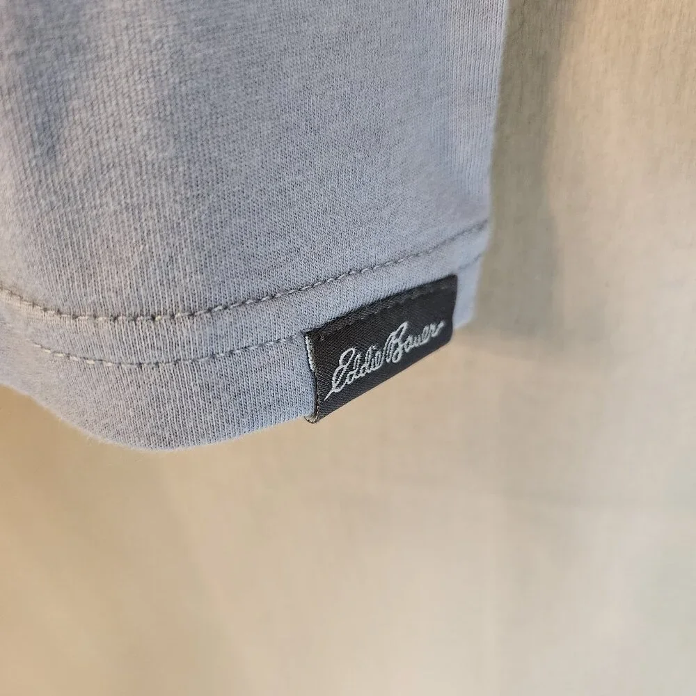 Eddie Bauer Gray Short Sleeve Henley –‎ Men's Small New